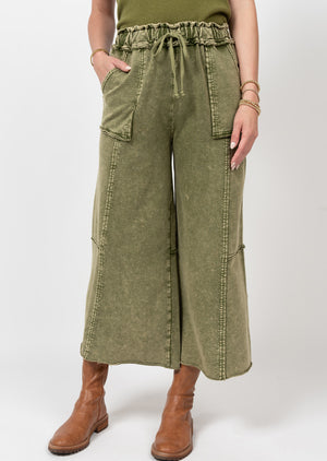 KNIT EASY PANT OLIVE