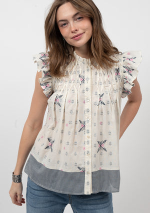 Smocked and Frills Top