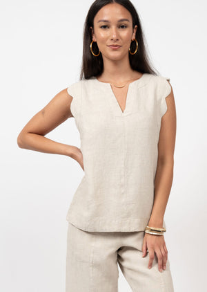 Scallop Trimmed Top NATURAL