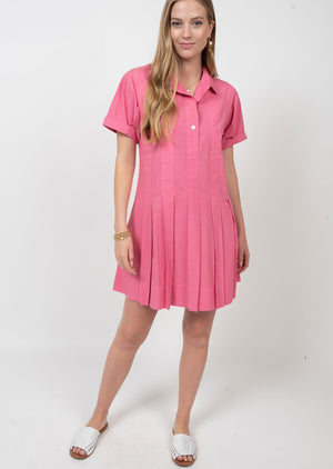 Pleated Shirt Dress CANDY